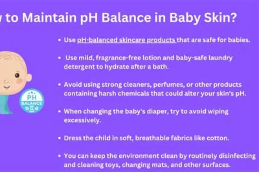 Baby being bathed with gentle pH-balanced wash in a small tub