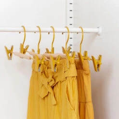 Mustard Made Adult Clip Hangers - Mustard (Pack-5) -Liewood Store ACH P5 MUonwhitelowres