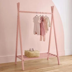 CuddleCo Nola Nursery Furniture Set (3 Pcs) - Blush Pink 14 CuddleCo Nola Nursery Furniture Set (3 Pcs) - Blush Pink -Liewood Store CuddleCoWeb1600x1600NOLASOFTBLUSH04 LRCLOTHESRAIL MAIN