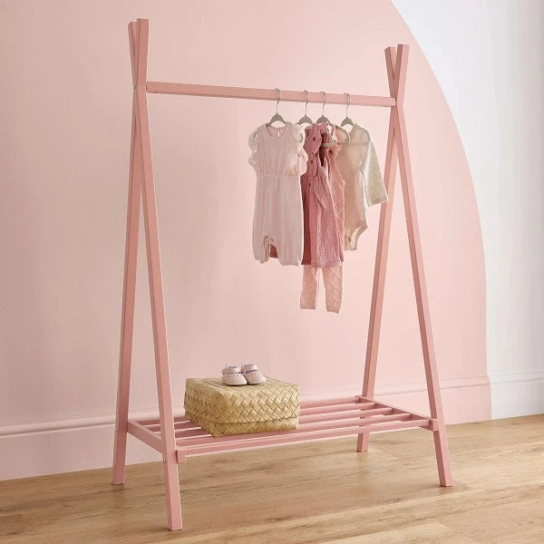 CuddleCo Nola Clothes Rail - Blush Pink 4 CuddleCo Nola Clothes Rail - Blush Pink - Image 2