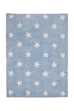 Lorena Canals Washable Rug Stars - Blue/White