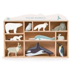 Tender Leaf Toys Tenderleaf Toys Wooden Polar Animals Set / Shelf