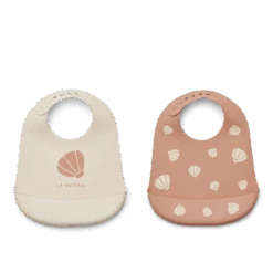 Liewood Tilda Printed Bib 2pk - Shell / Pale Tuscany
