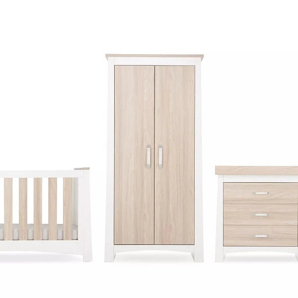 CuddleCo Ada 3 Piece Nursery Furniture Set - White & Ash 3 CuddleCo Ada 3 Piece Nursery Furniture Set - White & Ash