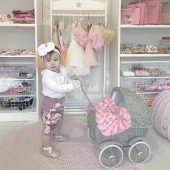 Zuri House Crochet Rug Moon - Pale Pink -Liewood Store crocheted rug powder pink 168237