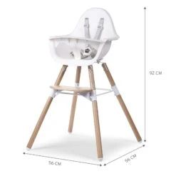 Childhome Evolu 2 High Chair - Natural / White -Liewood Store evolu2chairnaturalwhitepdt005