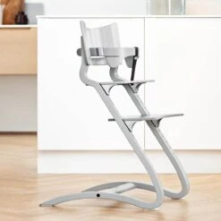 Leander High Chair With Safety Bar - Grey -Liewood Store leander high chair with safety bar grey 417204