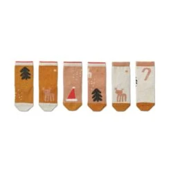 Liewood Silas Christmas Socks (Pack-3) - Holiday Tuscany Rose Multi Mix