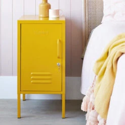 Mustard Made The Shorty Bedside Locker - Mustard (Left Opening) -Liewood Store mustard shorty to the left web copy