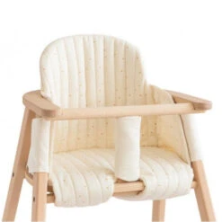 Nobodinoz Growing Green High Chair Cushion - Honey Sweet Dots