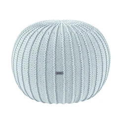 Zuri House Knitted Pouffe (Medium) - Marl Mint