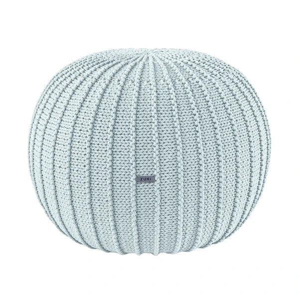 Zuri House Knitted Pouffe (Medium) - Marl Mint 3 Zuri House Knitted Pouffe (Medium) - Marl Mint
