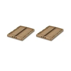 Liewood Weston Small Storage Crate - Oat (2 Pack) -Liewood Store storage crates oat liewood boxes