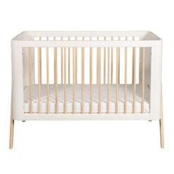 TROLL Torsten 2 Piece Nursery Furniture Set (Cot Bed And Changing Table) - White/Natural -Liewood Store torstencotbedandlukaschangerbundlenatural whitepdt002