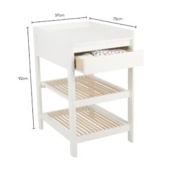 TROLL Torsten 2 Piece Nursery Furniture Set (Cot Bed And Changing Table) - White/Natural -Liewood Store trolllukaswhitechangingtabledimensions 7c23b16d d1e0 4dba 8782 f1a5355fc998